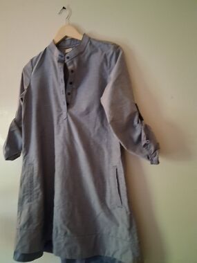 Anthropologie Isabella Sinclair Gray Henley Tunic Dress